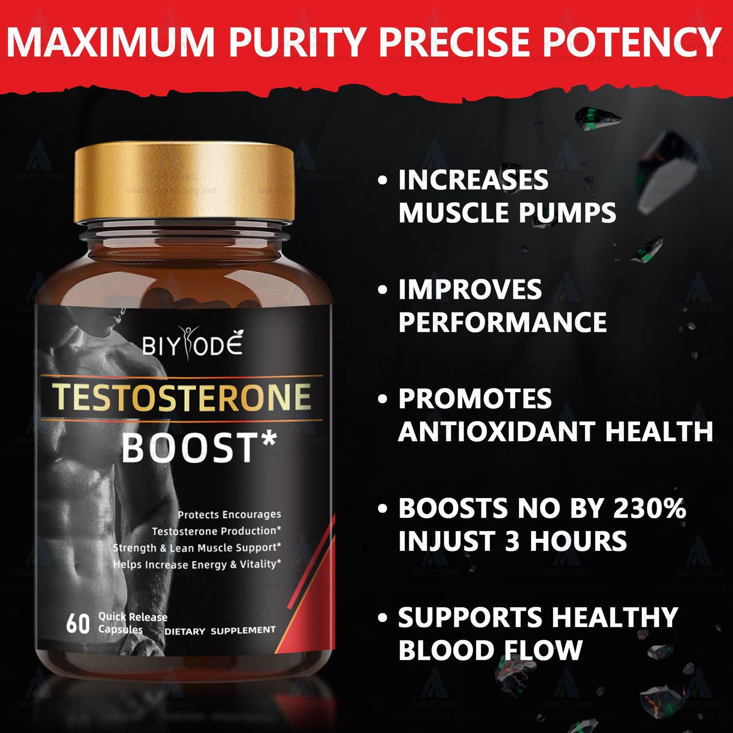 Testosterone Health Booster for Men Muscle Power Supplements