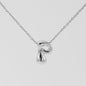 Women's Glossy Bubble Letter Necklace Gold Plated