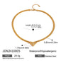 Heart Necklace With A Luxe High-End Look Diamond-Inlaid Clavicle Chain Titanium Jewelry Piece