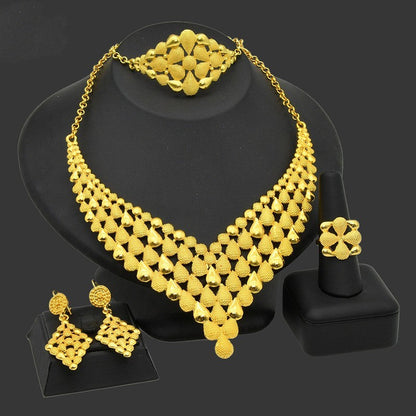 Nigeria Dubai 1k Gold Jewelry Suit