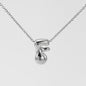 Women's Glossy Bubble Letter Necklace Gold Plated